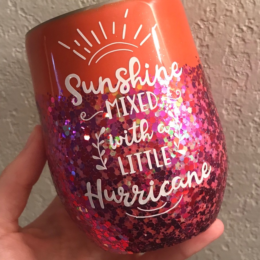 12oz insulated wine glass sunshine mixed hurricane